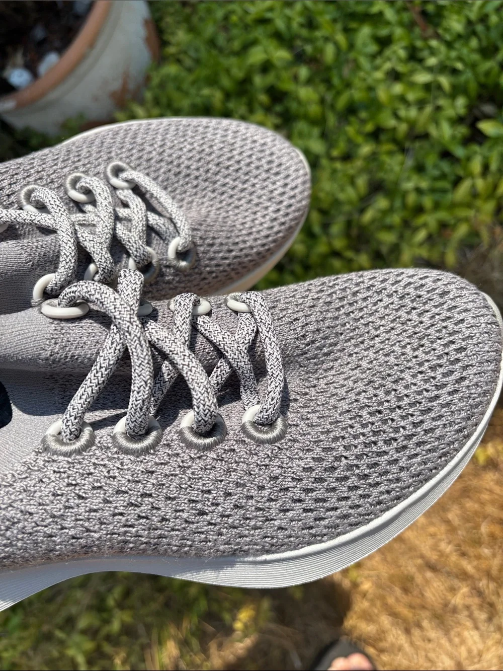 allbirds Dasher, women’s size 7, Grey Knit Slip-On Sneakers, new condition